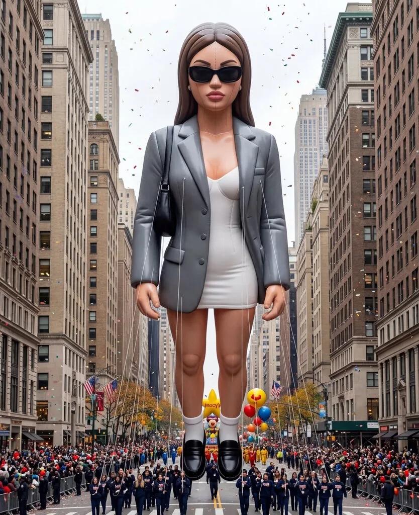 Macy's Thanksgiving Parade Giant Inflatable Float Character Effect AI generated image example