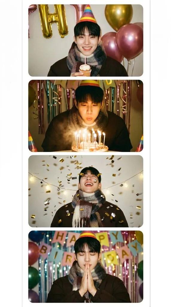 Birthday Balloon Celebration Photobooth Strip AI generated image example