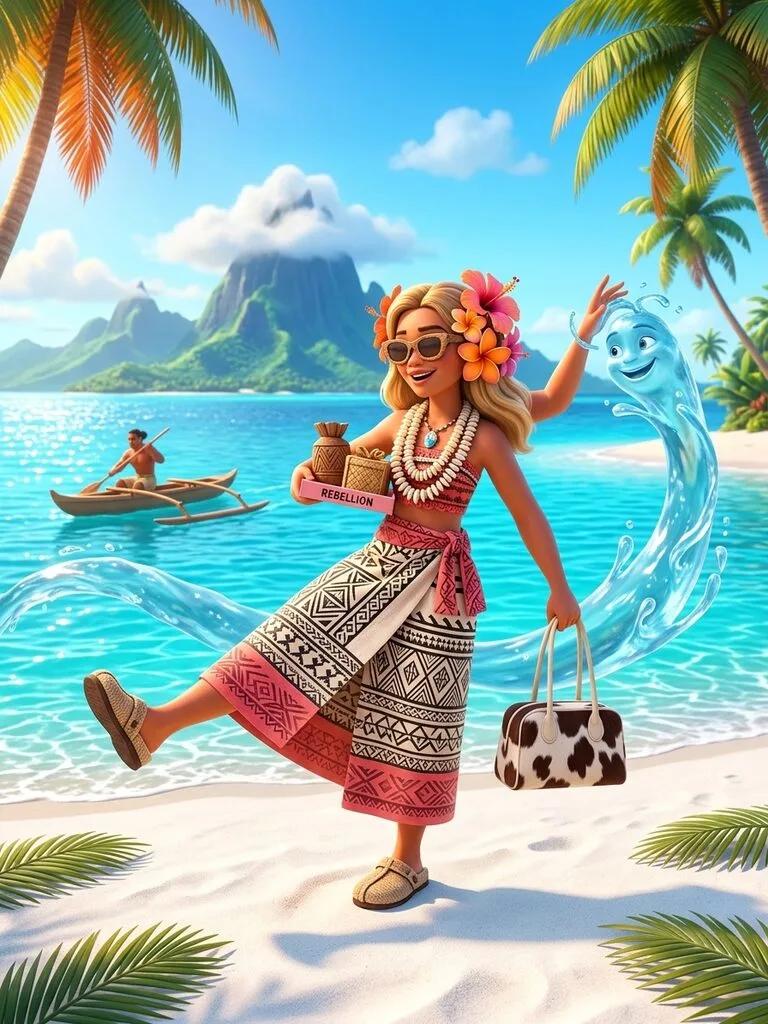 Moana 2 (2024) Disney Animated Character Transformation AI generated image example
