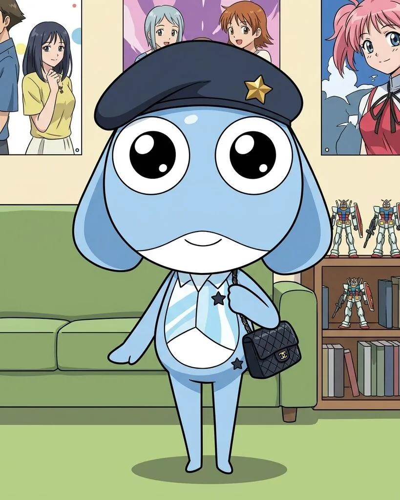 Keroro Gunso (Sgt. Frog) Alien Frog Character Transformation AI generated image example