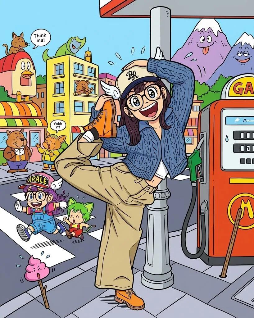 Dr. Slump (Arale) Manga Character Transformation AI generated image example
