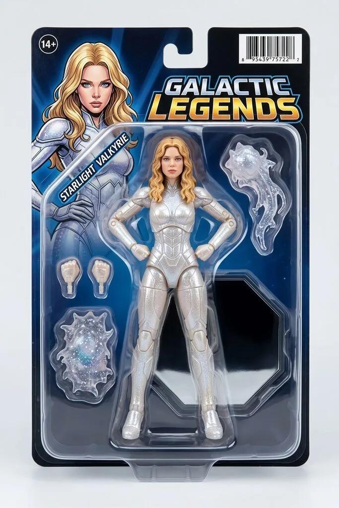 Superhero Action Figure Blister Pack Display AI generated image example