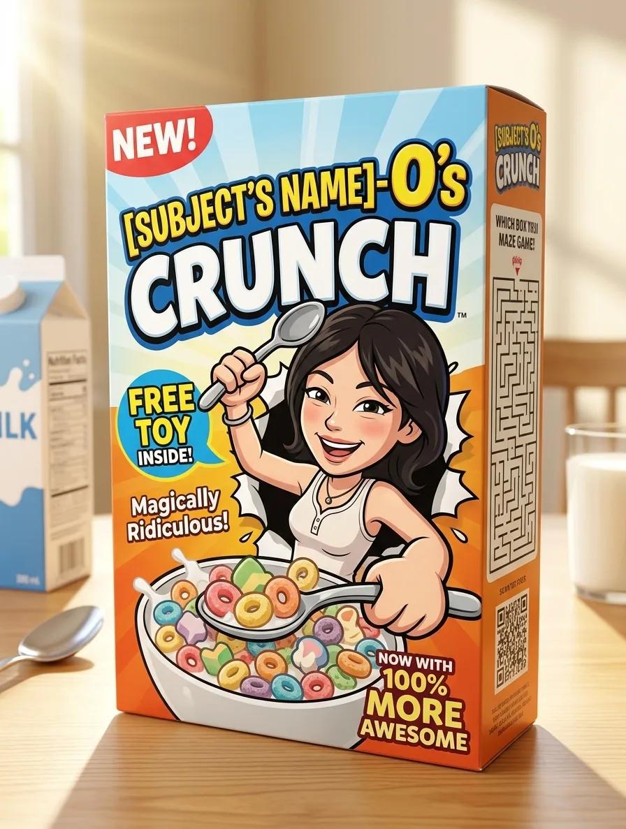 Cereal Box Mascot Character AI generated image example