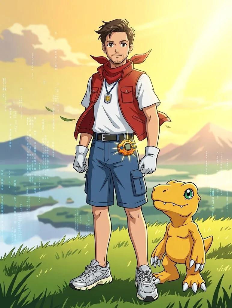 Digimon Adventure Digidestined Character Transformation AI generated image example