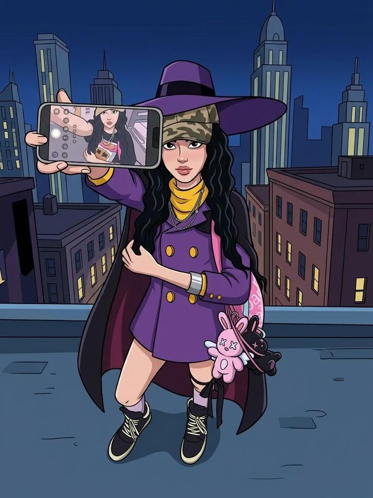 Darkwing Duck Cartoon Character Transformation AI generated image example