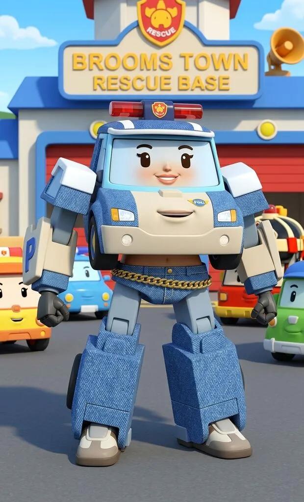 Robocar Poli Character Transformation AI generated image example