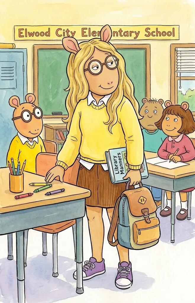 Arthur Storybook Schoolkid Character Transformation AI generated image example