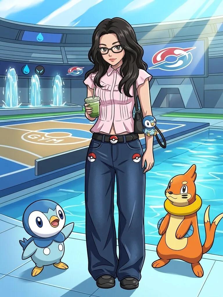 Pokémon Gym Trainer Character Transformation AI generated image example