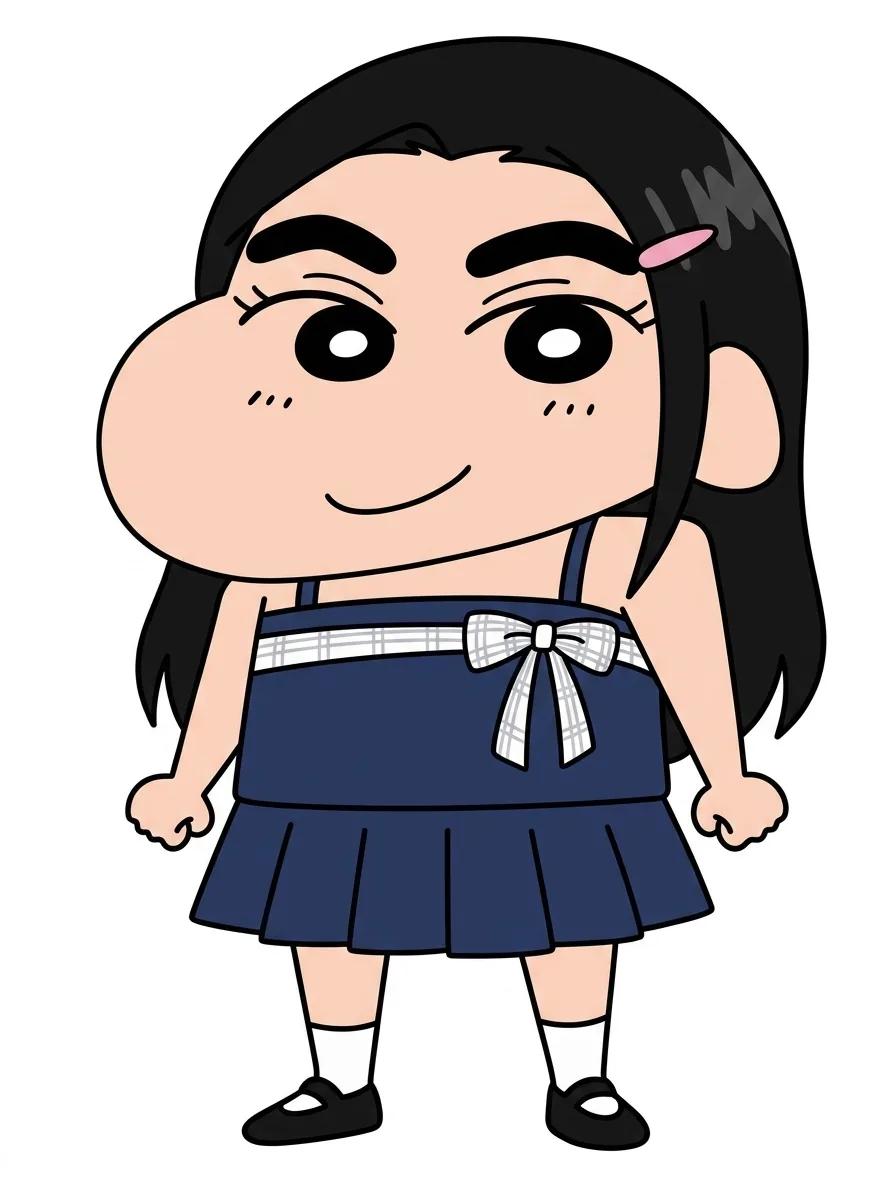 Crayon Shin-chan TV Anime Character Transformation AI generated image example