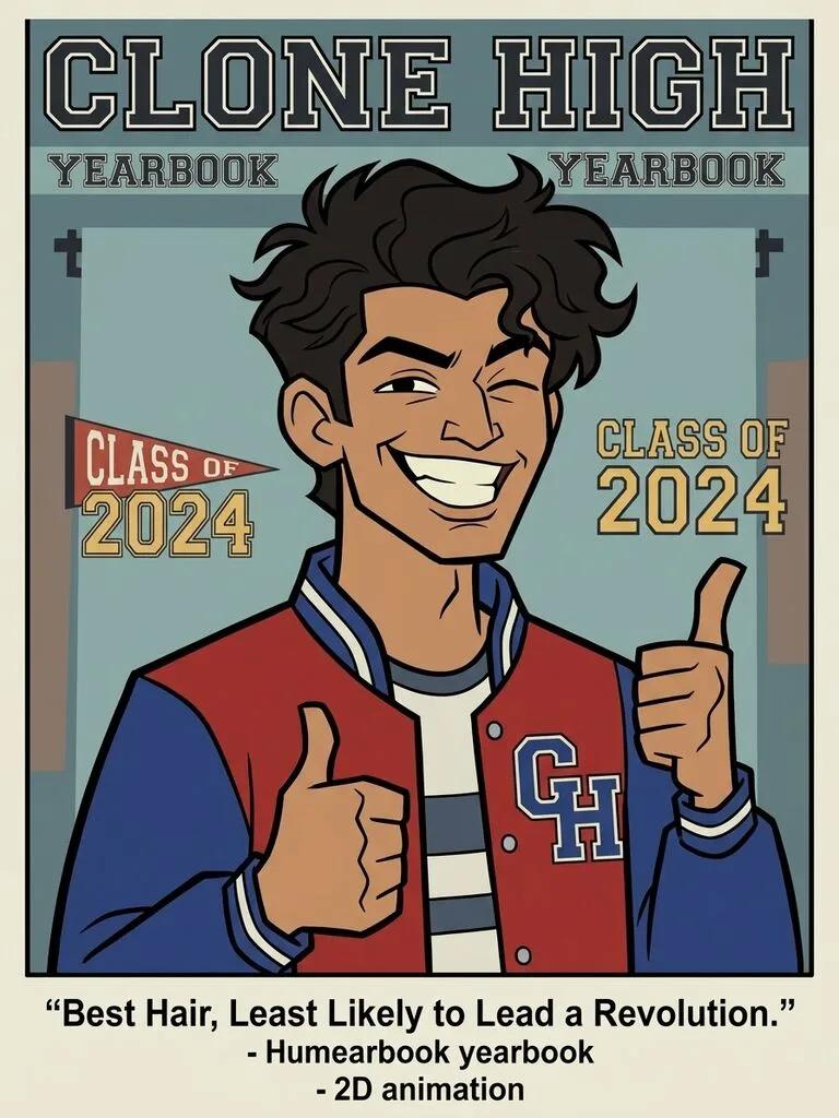 Clone High Yearbook Character AI generated image example
