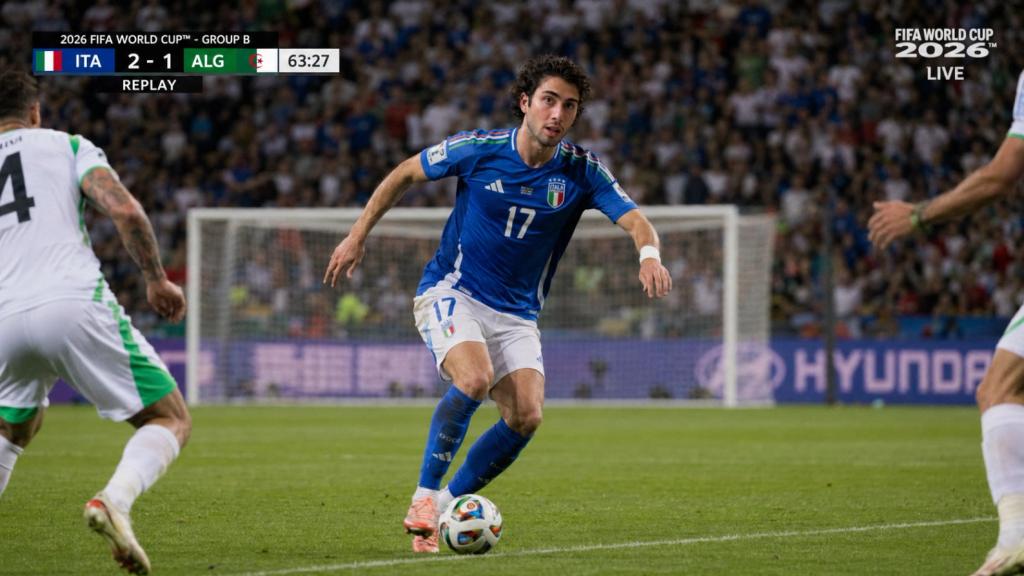 Player on the 2026 FIFA World Cup Soccer Match AI generated image example